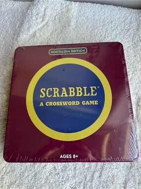 New Scrabble Nostalgia Edition Board Game - Burgundy